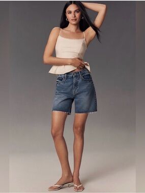 Reformation Raye Mid-Rise Relaxed Jean Shorts